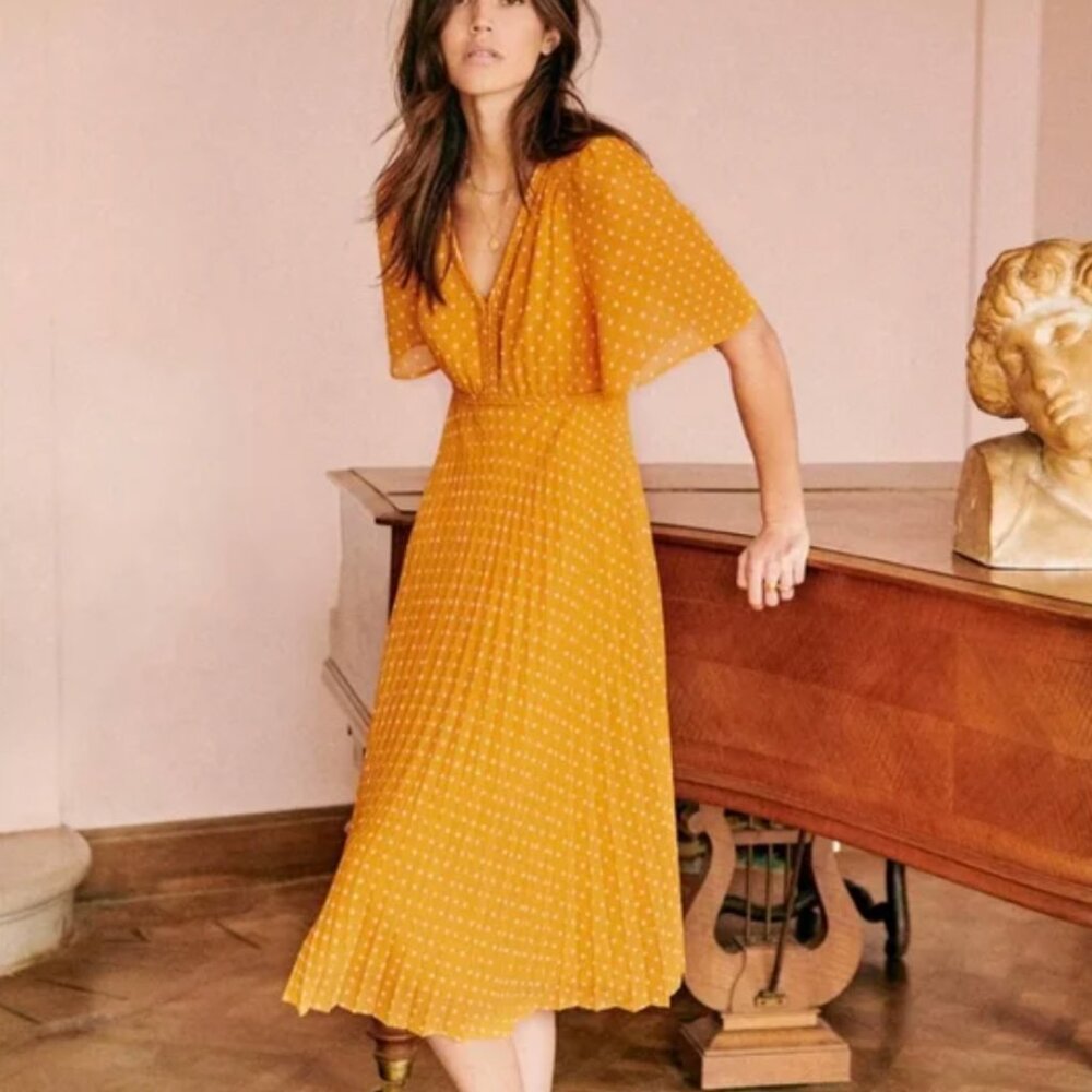 Sezane Florencia Dress Marine - Size 34